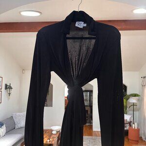 Black Wrap Dress - Princess Polly - US 6